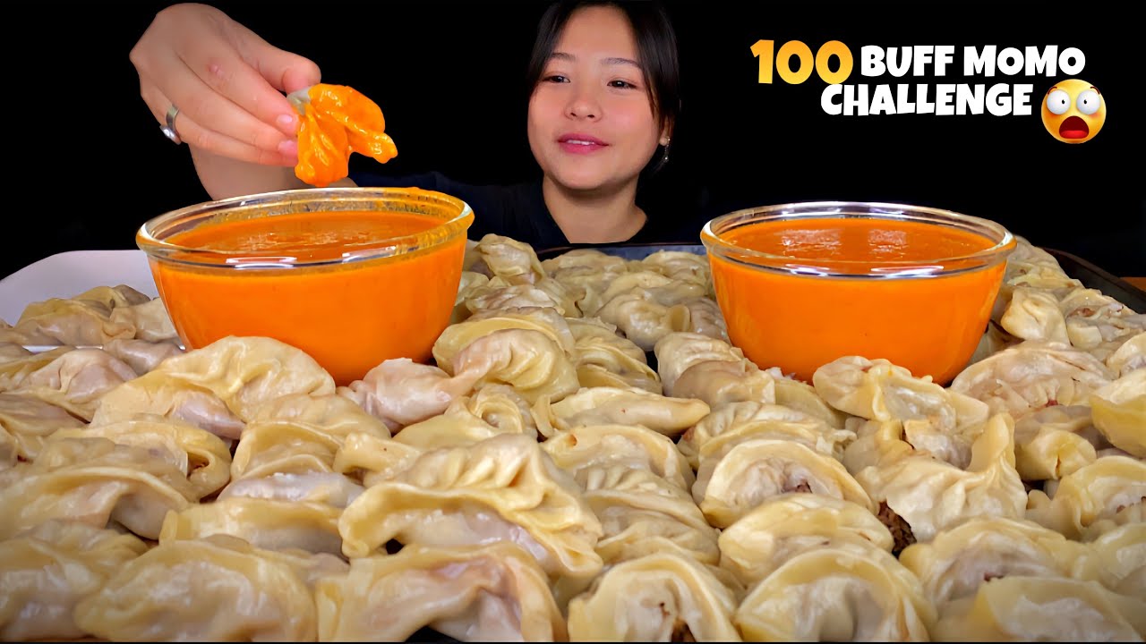 100 BUFF MOMO EATING CHALLENGE😱WITH SPICY JHOL🥵🔥| FAIL OR PASS | #mukbang #food # challenge