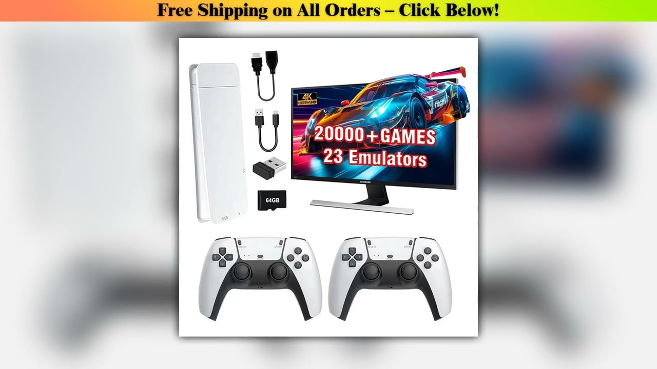 M15 4K Game Stick TV Video Game Console 64G Builtin 20000 Games Retro Handheld Game Player With