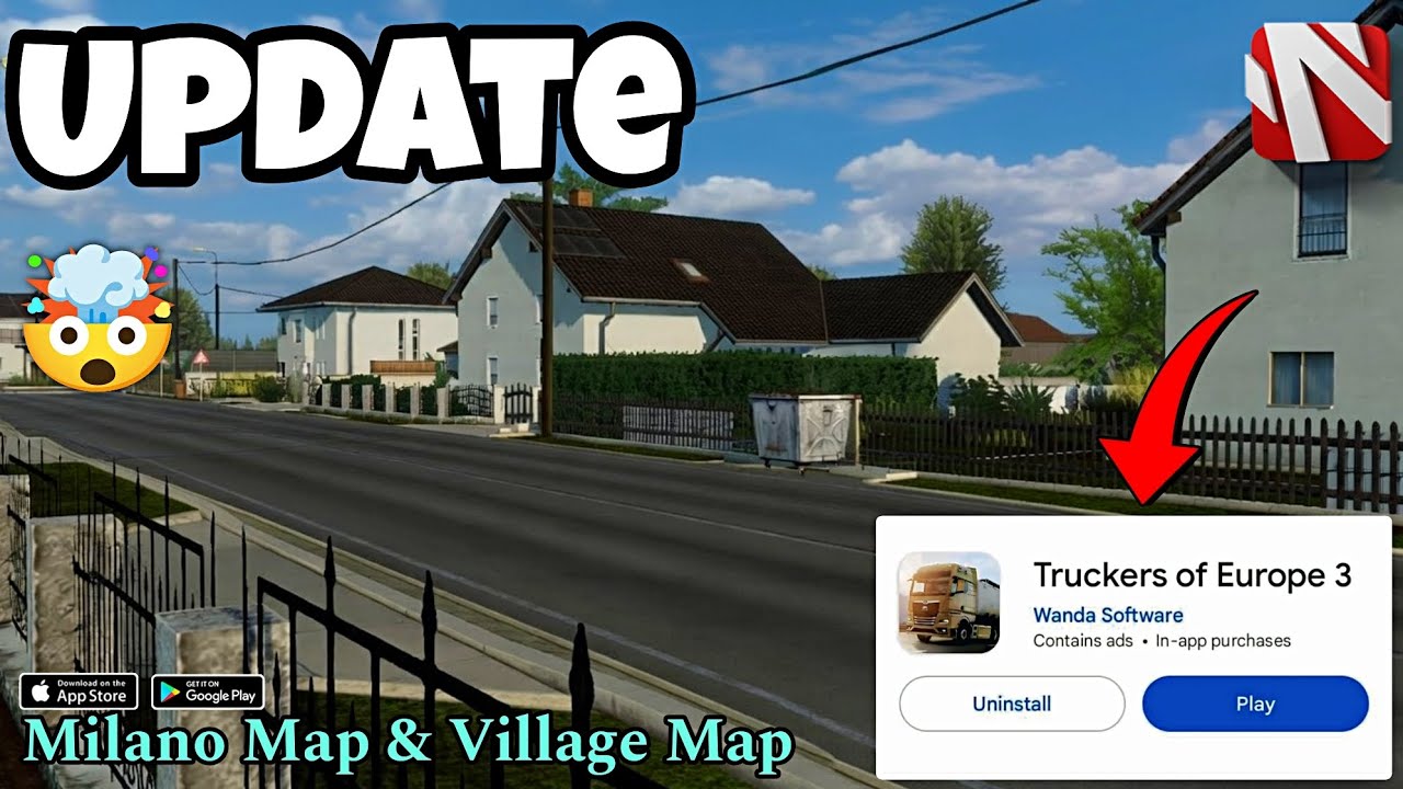🚚😱Truckers Of Europe 3(OFFICIALLY RELEASED) @WandaSoftware Milano Map & Village Map || Mobile Game 💥