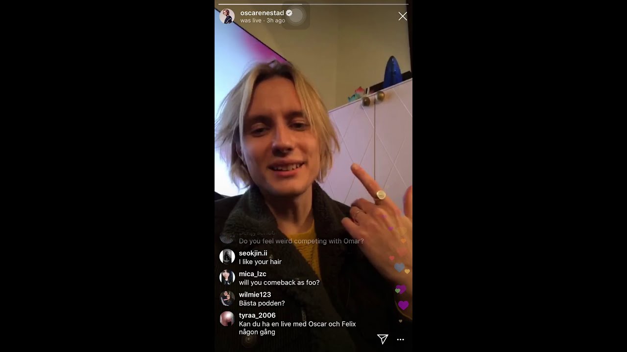 Oscar Enestad's Instagram Live 30/1-19 (w/ Subtitles)