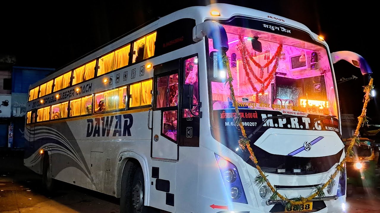 BRAND new DAWAR NON-AC SLEEPER BUS| ALIRAJPUR TO BHOPAL BUS 500KM FULL JOURNEY in just 10hr