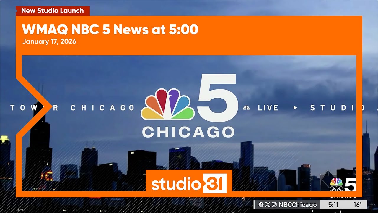 WMAQ NBC 5 News at 5:00 (Full), 1/17/2026 (New Studio Launch)