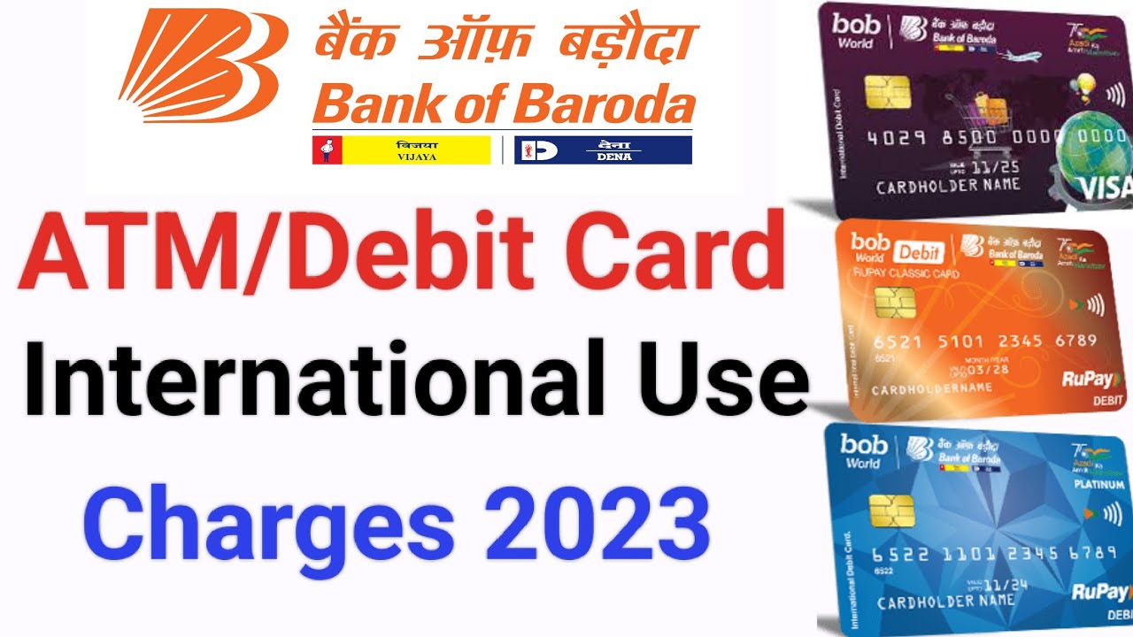 Bank of baroda atm international charges | Bob debit card charges | Bank of baroda atm card charges