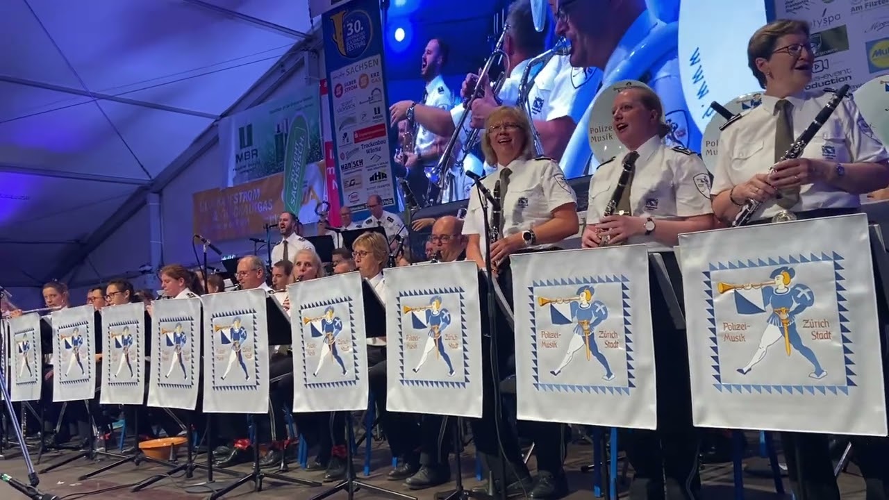 30. Europäisches Blasmusik Festival Aue-Bad Schlema 2023 Polizeimusik Zürich Stadt