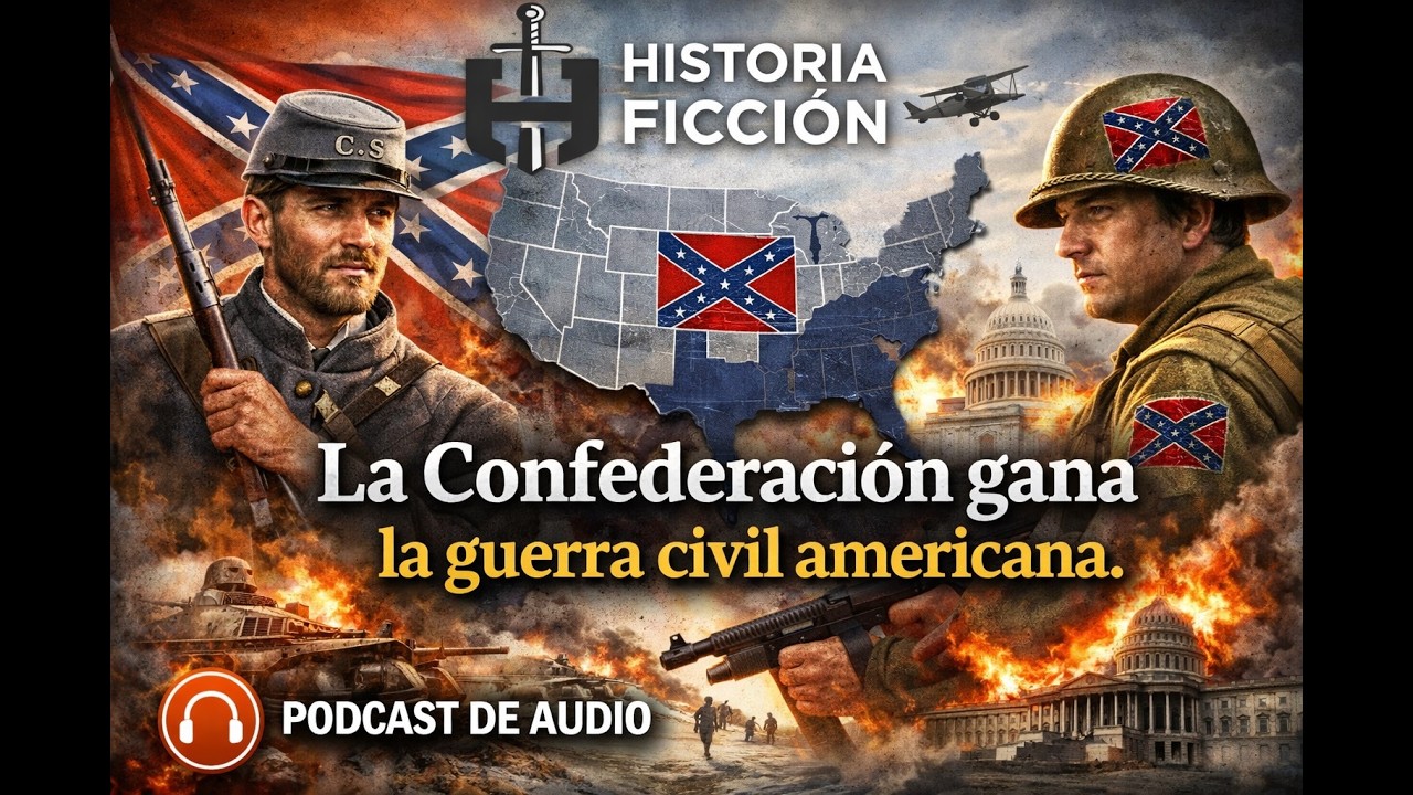 La Confederación gana la guerra civil americana.  #podcast #historia #ucronia #historias