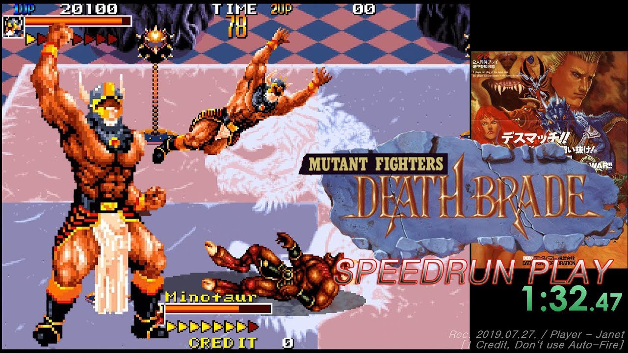 Mutant Fighter - Hercules Speedrun 1 Credit Don't use Auto-Fire (15:04:09) / 데스 브레이드-뮤턴트 파이터 스피드런