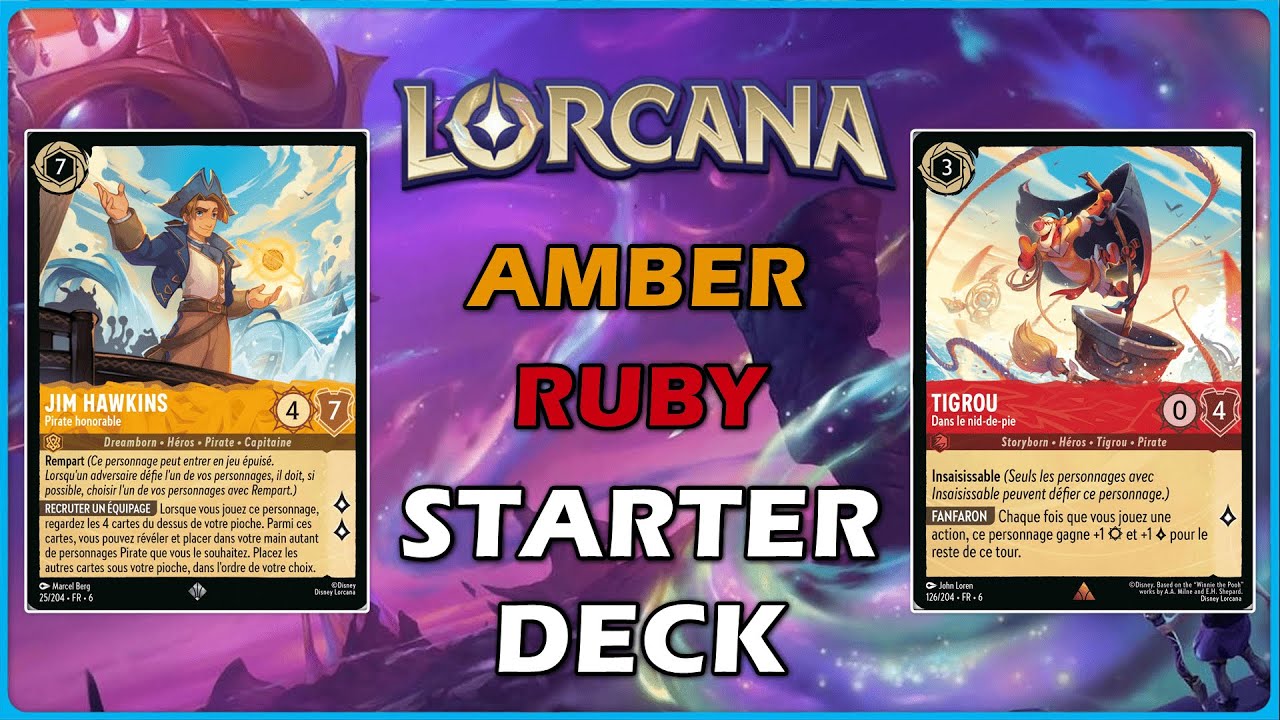 Lorcana: Découvrez le Deck de Démarrage Amber Ruby !