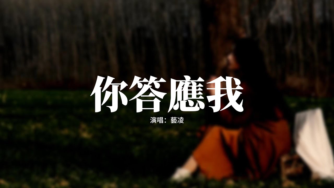 藝凌 - 你答應我『你答應我 那些你許我的承諾，別當作笑話 講給她說，別說當初的我是怎麼為你哭的，別抱著她說慶幸離開了我。』【動態歌詞MV】