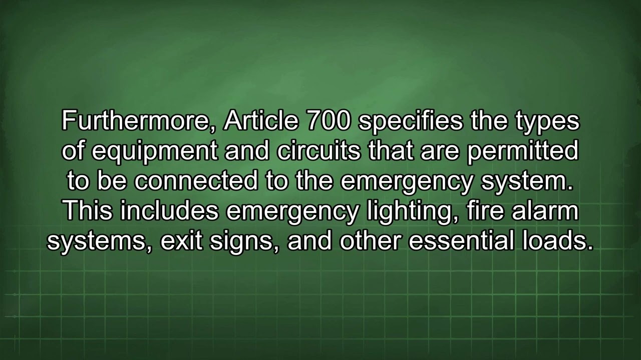 Article 700 vs 701 Emergency and Standby Systems