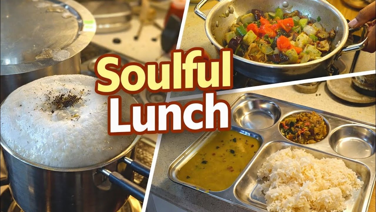 Soulful Lunch 🫕 Husband special Aloo baigan🏵️