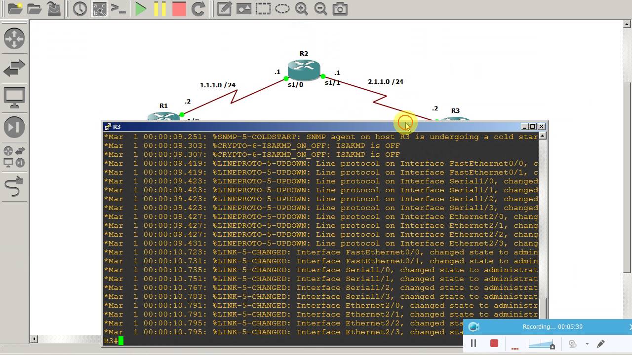 Basic static routing configuration with loopback int