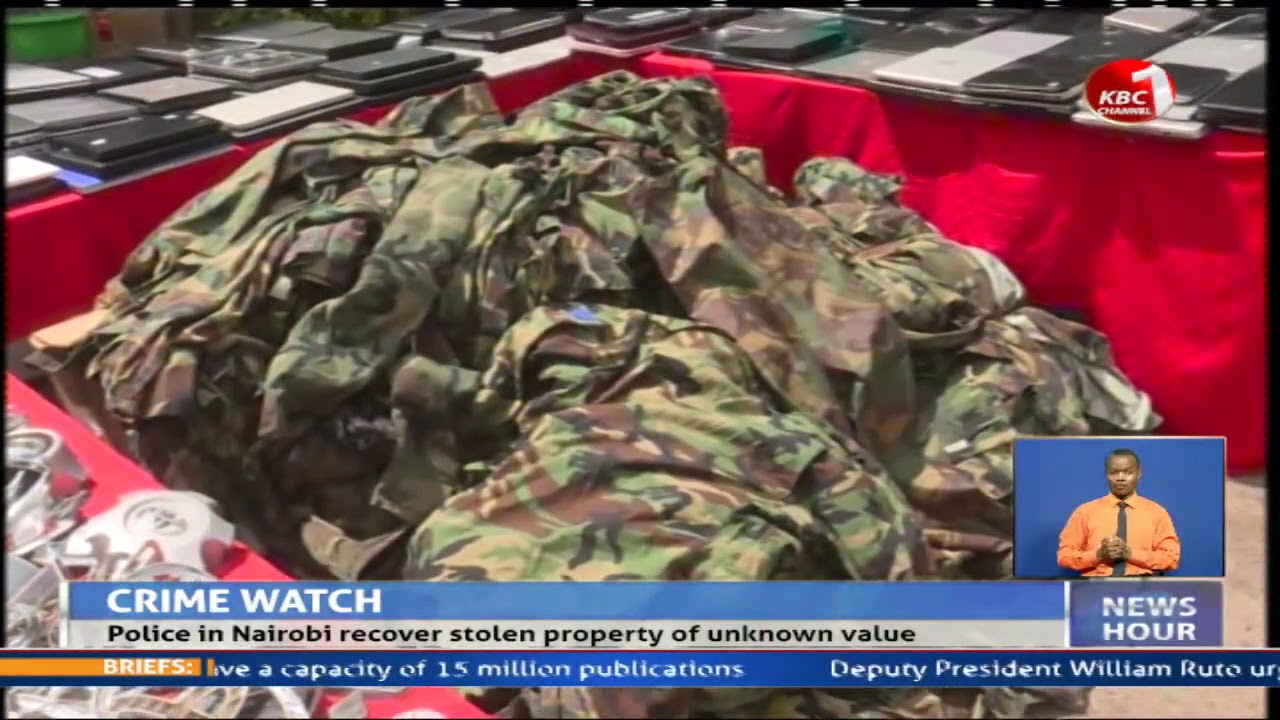 Police in Nairobi recover stolen property  as five suspects are arrested