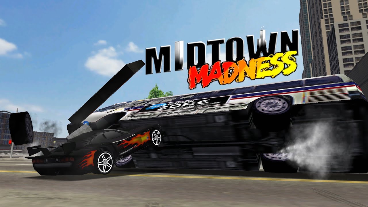 Midtown Madness - Dominator GTR-1 vs 7 Buses (Multiplayer)
