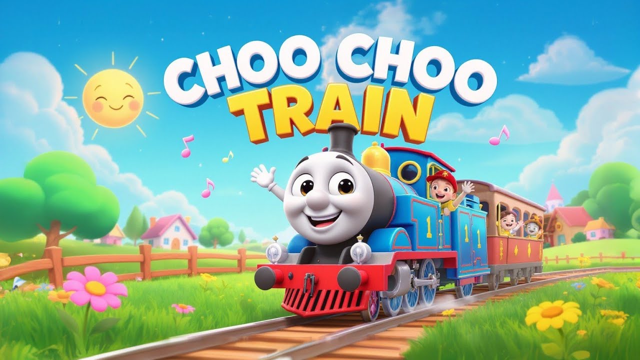Choo Choo Train 🚆 Nursery Rhymes for Kids | Train Song for Babies | JuJu Jelly Toddler Songs Fun