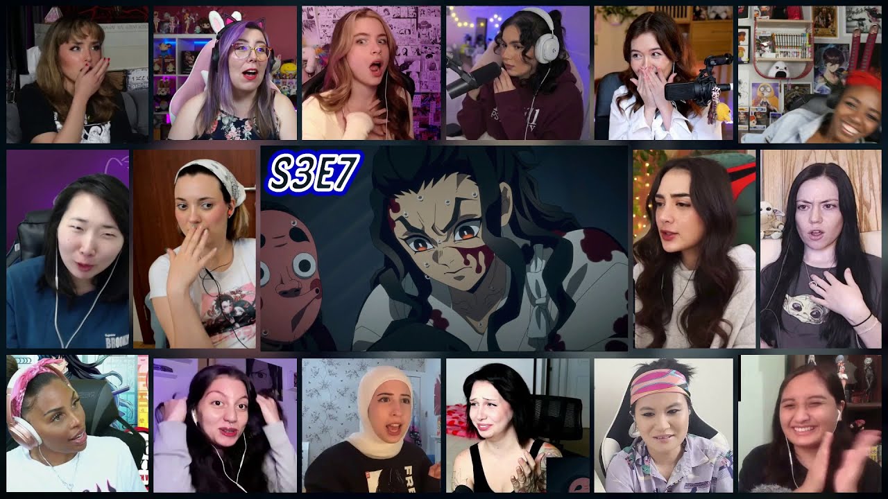 Demon Slayer Season 3 Episode 7 Girls Reaction Mashup | Swordsmith Village Arc Ep 7