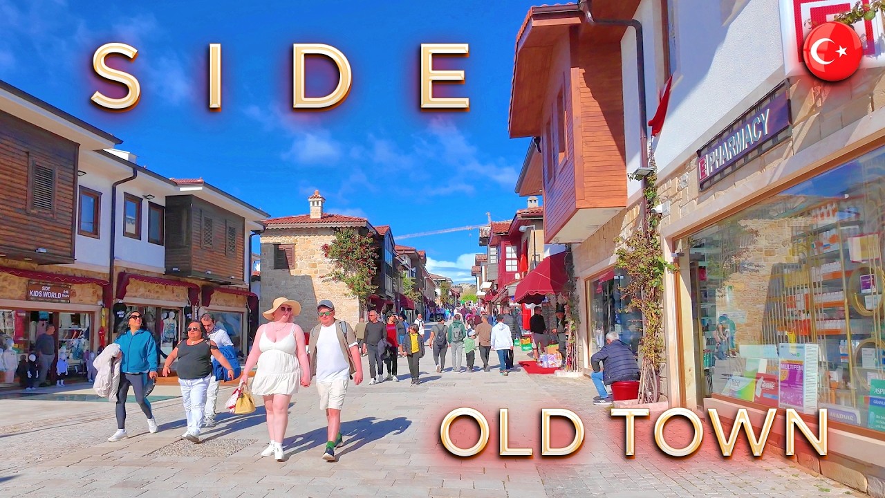 SIDE Old town PROMENADE & SHOPPING STREET 🇹🇷 TURKIYE Antalya #turkey