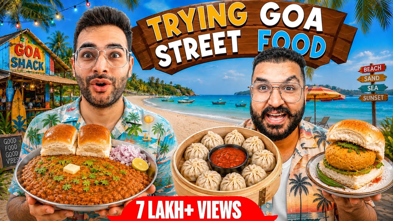 Eating Every STREET FOOD Of Goa 🔥