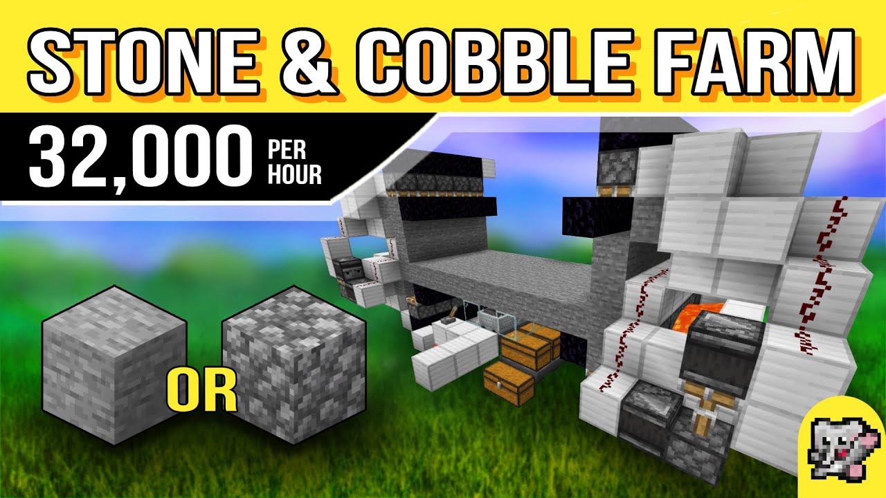 Ферма камней и булыжников AFK | Minecraft Bedrock