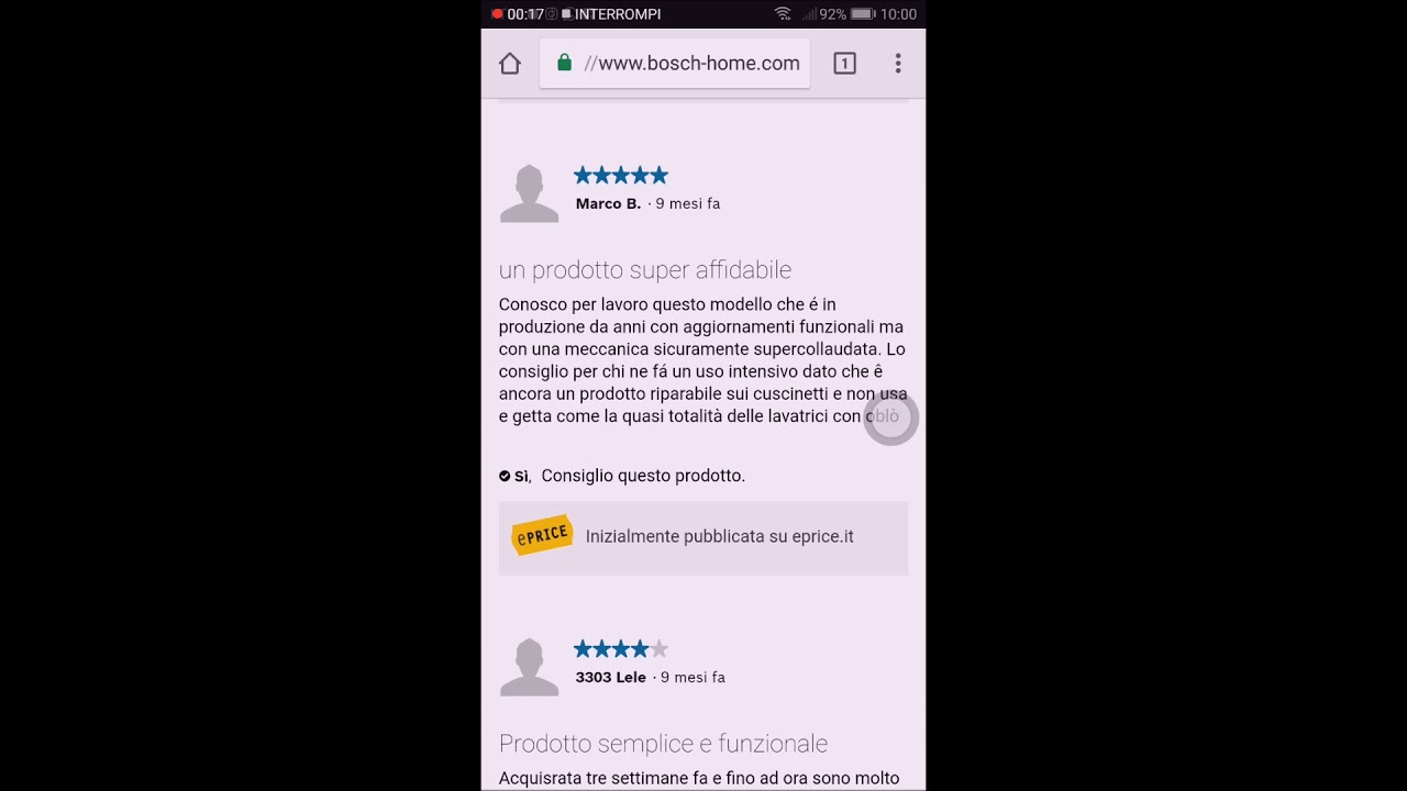Recensioni e considerazioni lavatrice Bosch WAE20260II - Che cosa ne pensa la gente? 🤔