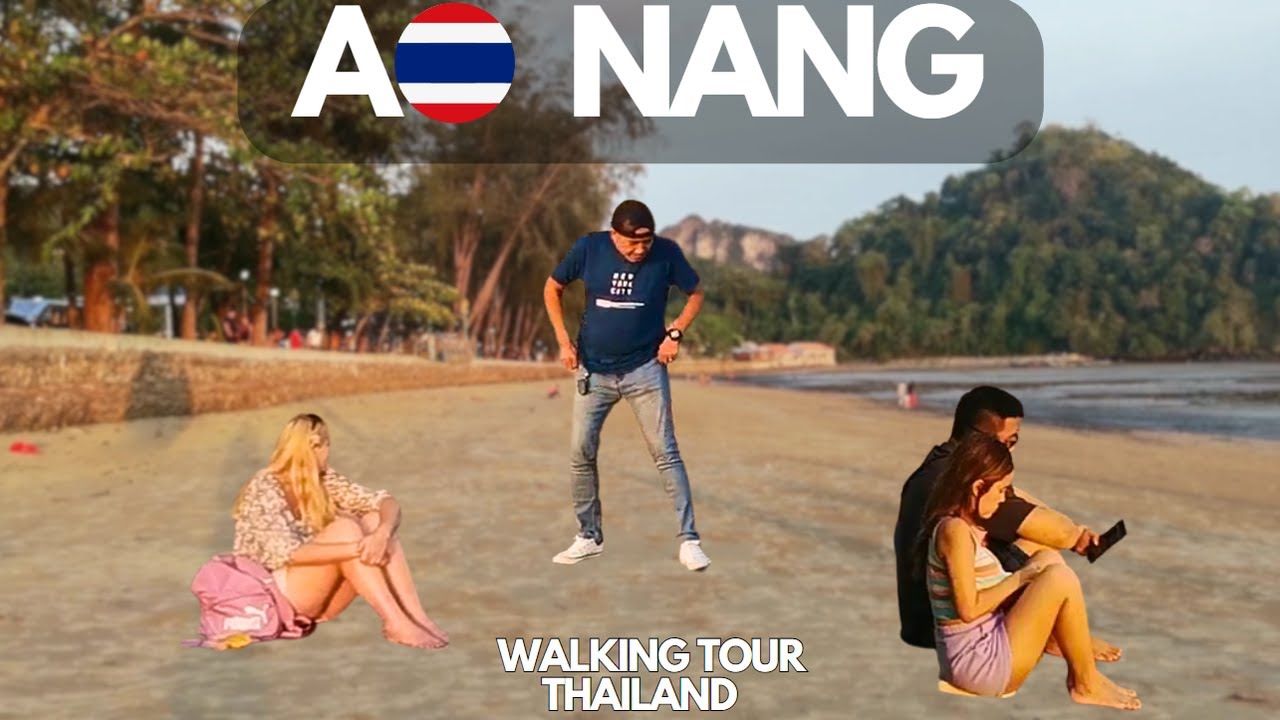 ✨ Sunset Ao Nang LandMark Beach #2 Walking Tour | Krabi | Thailand | No Talk | ▶ 21 min