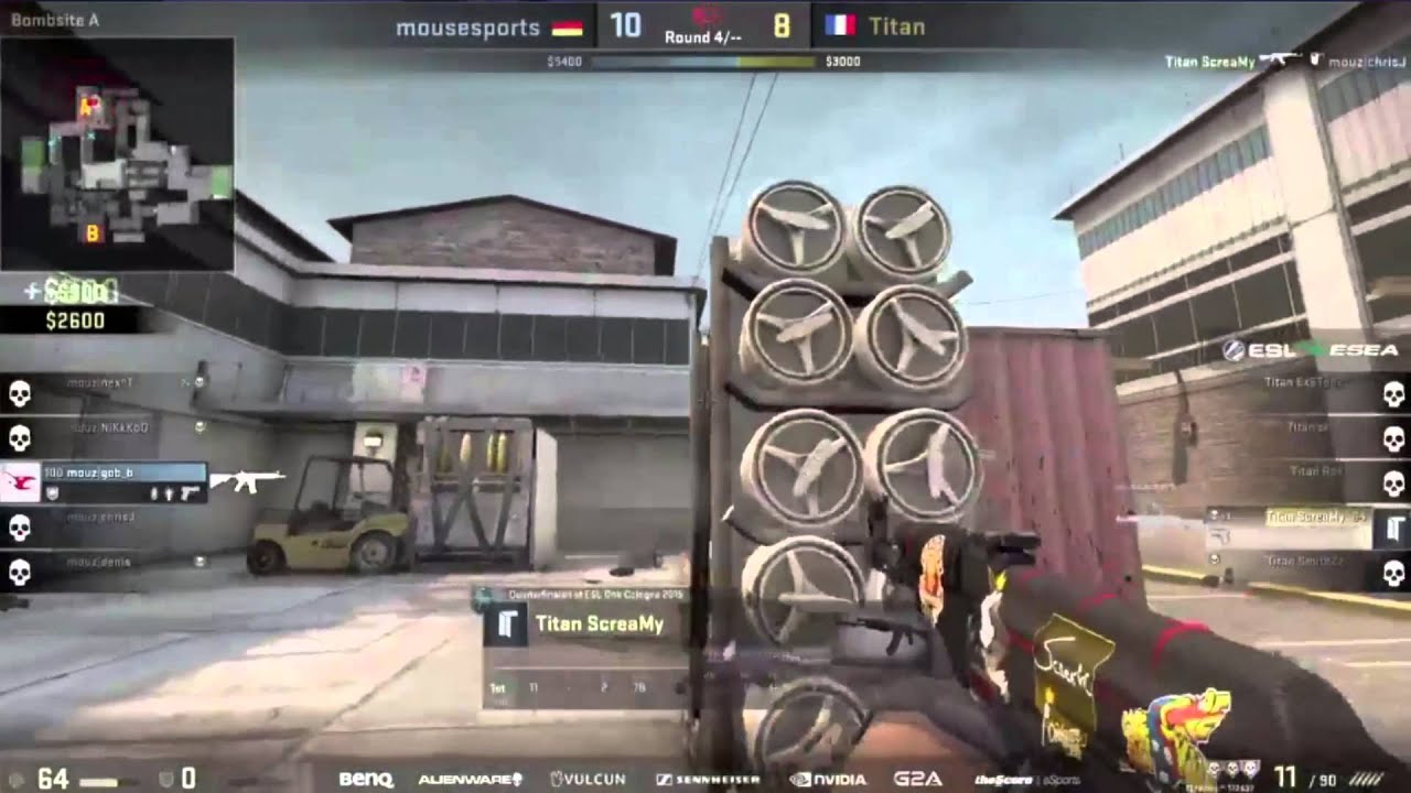 CS:GO - Scream Ridiculous 4K w/ 1 vs 3 Clutch vs Mousesports