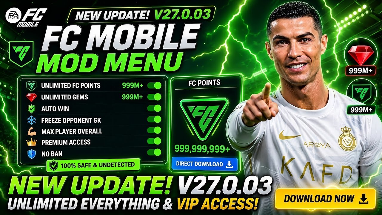 FC Mobile Мод Меню 27.0.03 Бесконечные деньги | FC Mobile Мод Apk | FC Mobile Мод Меню