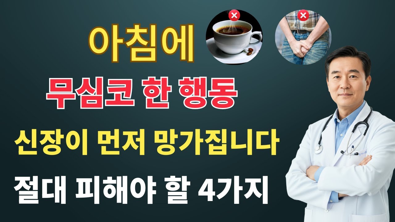 아침에 무심코 하는 이 습관, 신장을 가장 먼저 망가뜨립니다 노년기 신장을 파괴하는 4가지 최악의 습관