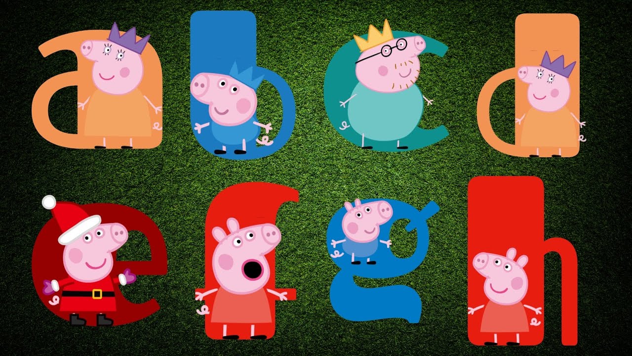 Песня про алфавит от Peppa Pig | Большие и маленькие буквы от A до Z | Учим заглавные и строчные ...