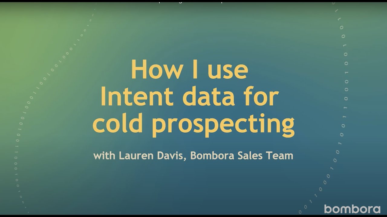 How I use Intent data for cold prospecting