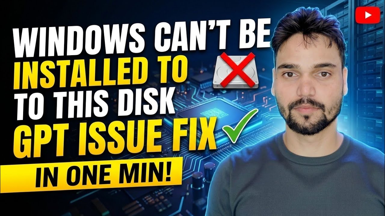 Windows Cannot Be Installed to This Disk Fix 🔥 GPT to MBR in 1 Minute