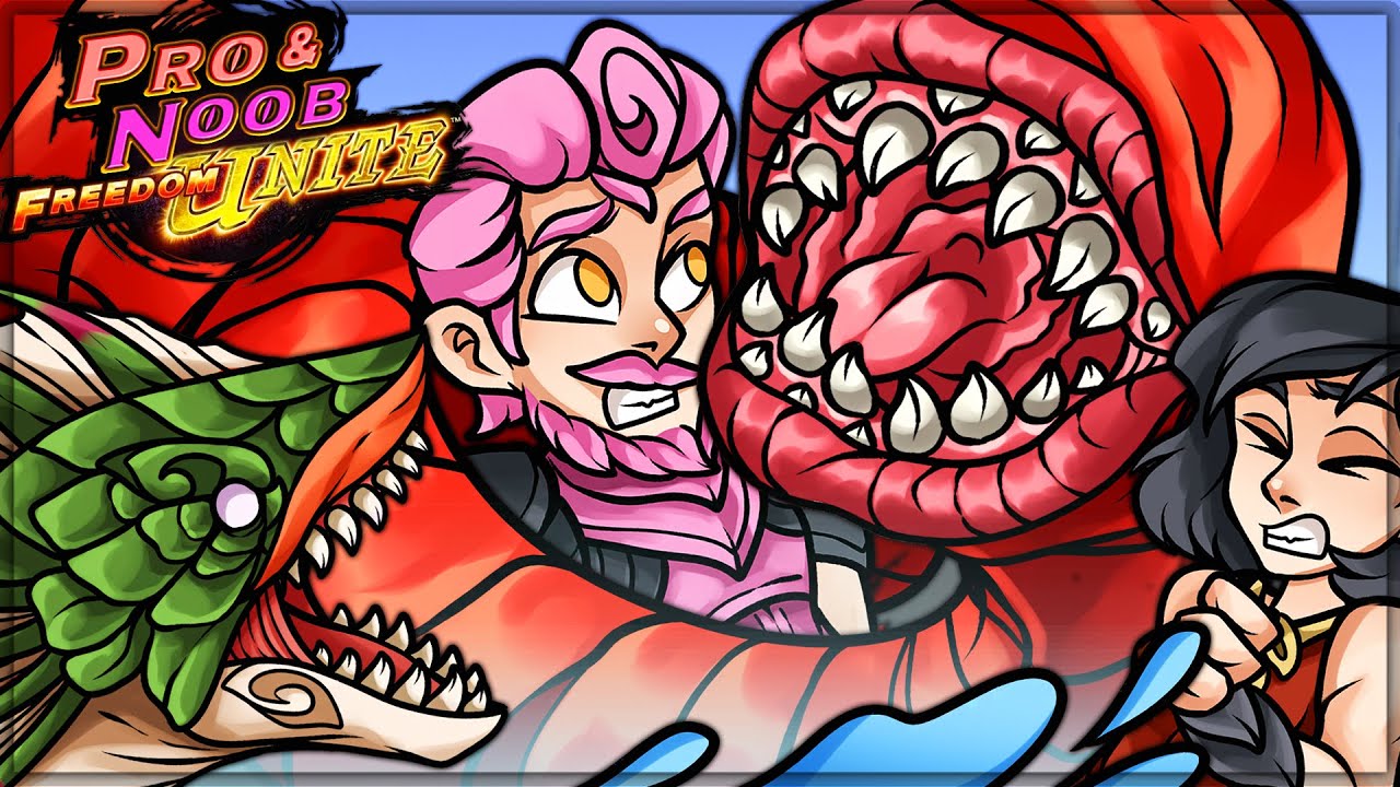 RED P#&%S VS GREEN FISH - Pro and Noob VS Monster Hunter Freedom Unite!