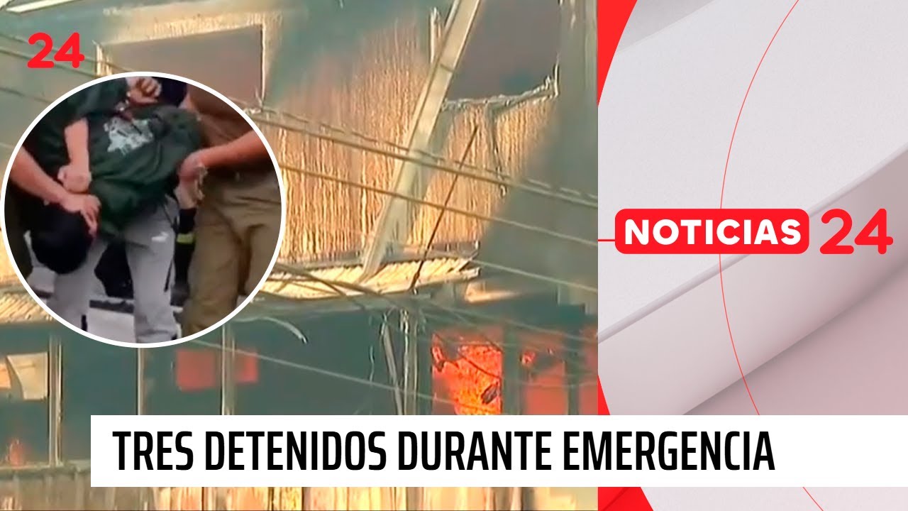 Tres personas han sido detenidas durante emergencia por incendios forestales | 24 Horas TVN Chile