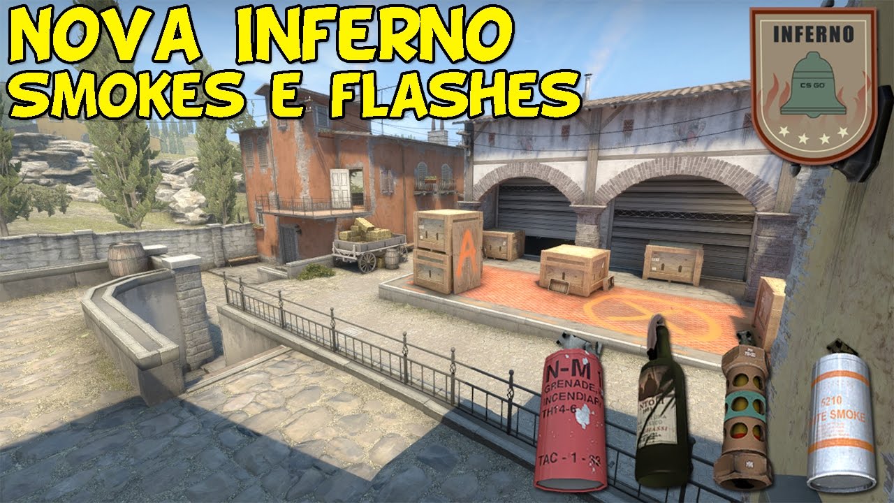 CS:GO - NOVA INFERNO SMOKES E FLASHES