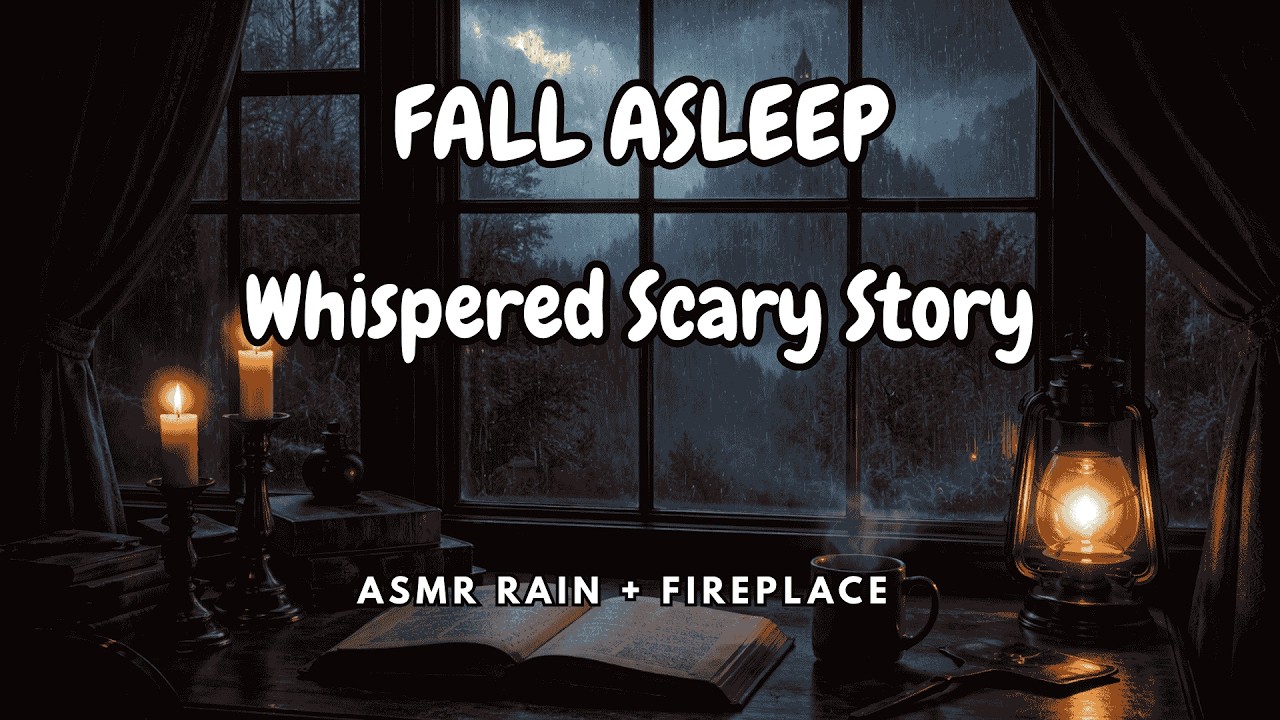 Fall Asleep to a Soft Whisper Scary Story (Rain + Fireplace ASMR) #asmr #storytelling #sleep