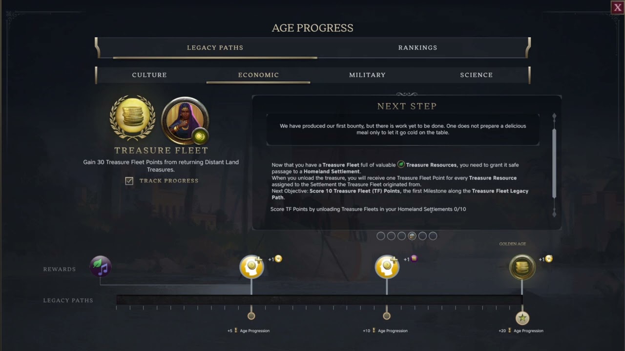 Civ7: Legacy Paths and Age Progress, how to track