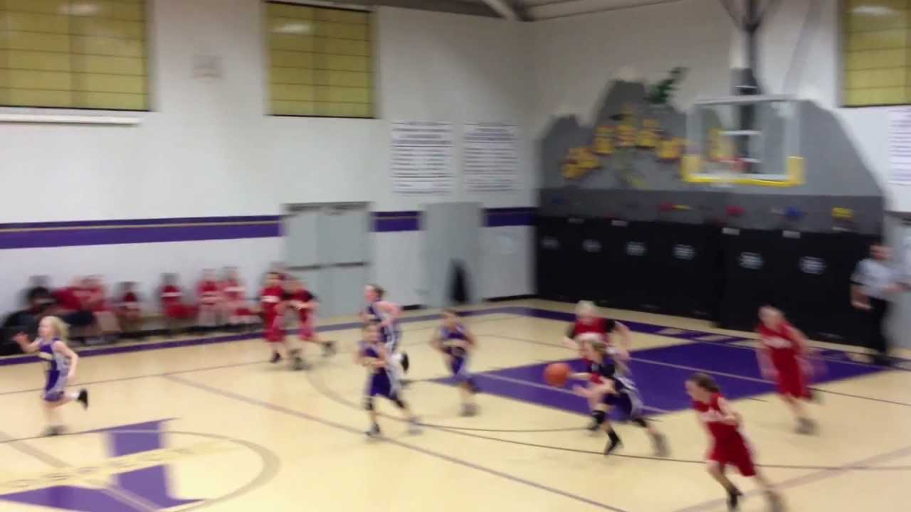 Cambree Mayo scores 2 in her last basketball game at Prospect School 01-29-2013