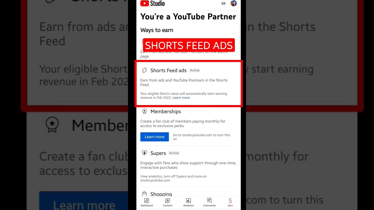 Shorts Feed Ads Now Available | Shorts Monetization Update 2023 #shorts #shortsfeedads