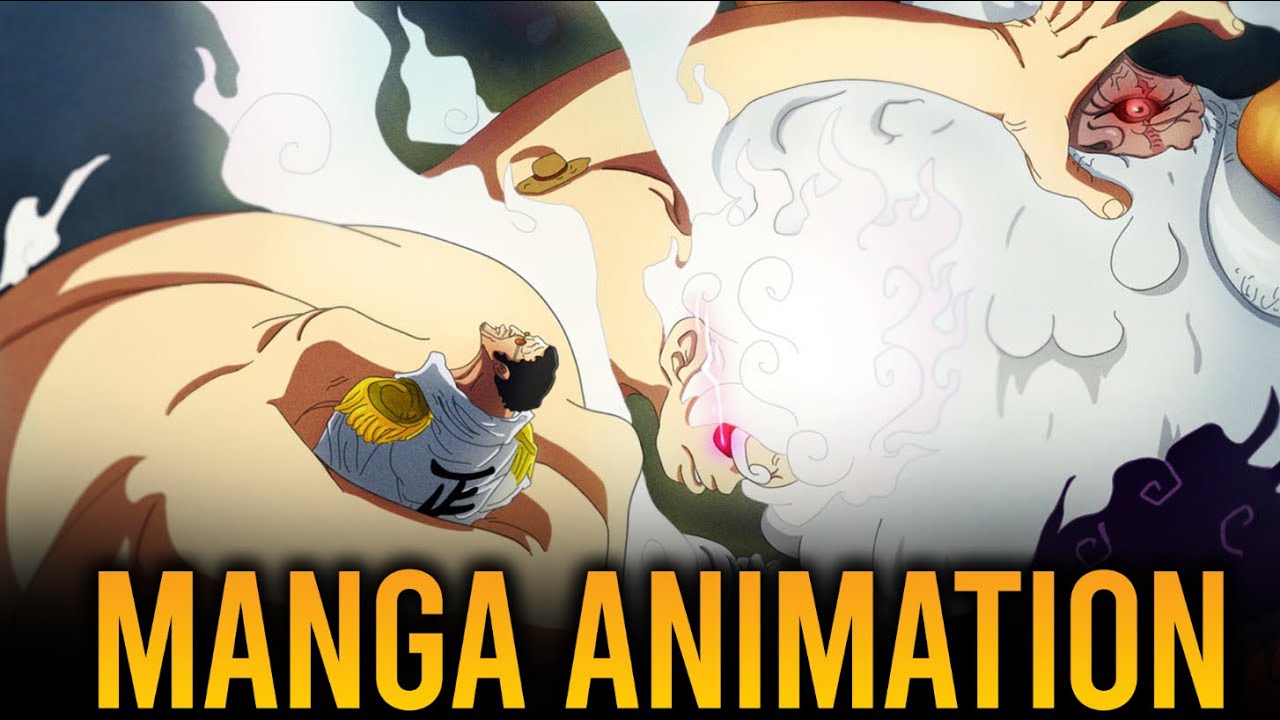 LUFFY FIGHTS KIZARU AND SATURN! - One Piece Motion Manga Animation
