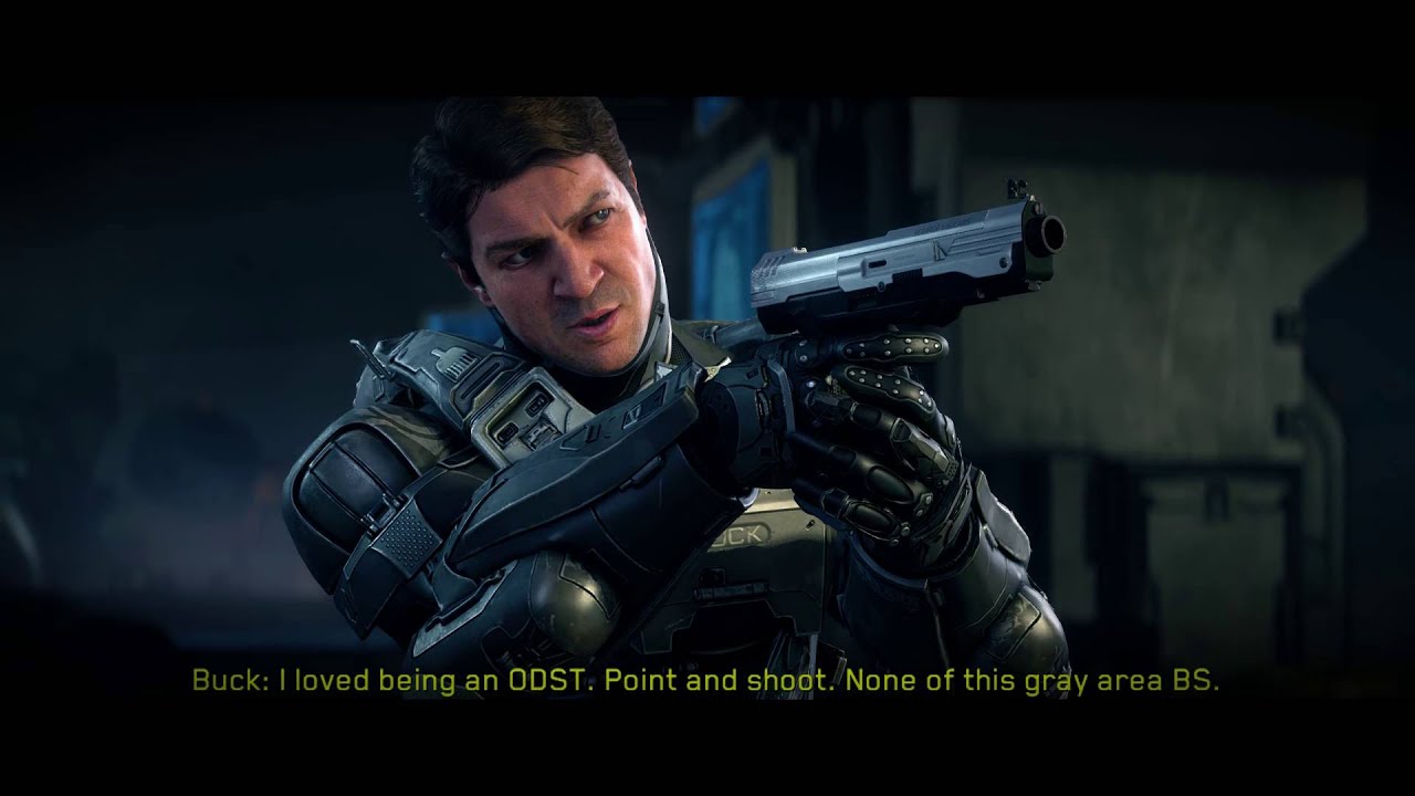 Halo 5: Guardians — Glassed: чат Локка и Бака «Мне нравилось быть ODST», заставка с устройством о...