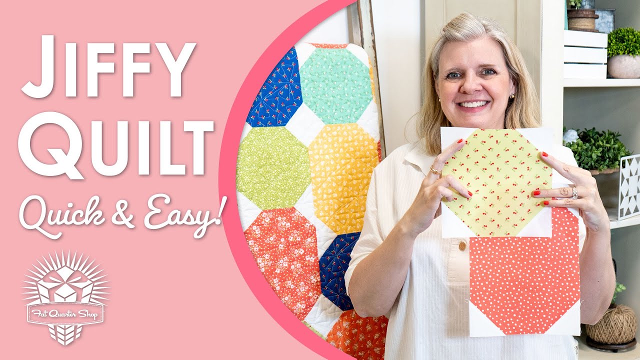 Super fast way to DE-STASH! The JIFFY Quilt⏩ Quick & Easy Fat Quarter Quilt by Fat Quarter Shop