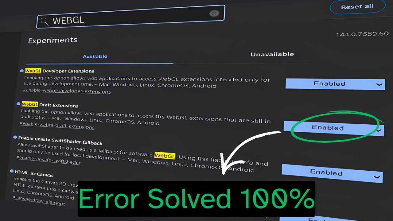 How to Fix WEBGL Disable Problem | WebGL error solved 100%
