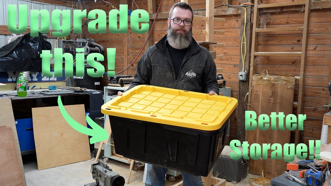 Making Dividers for yellow top, 27 gallon storage totes.
