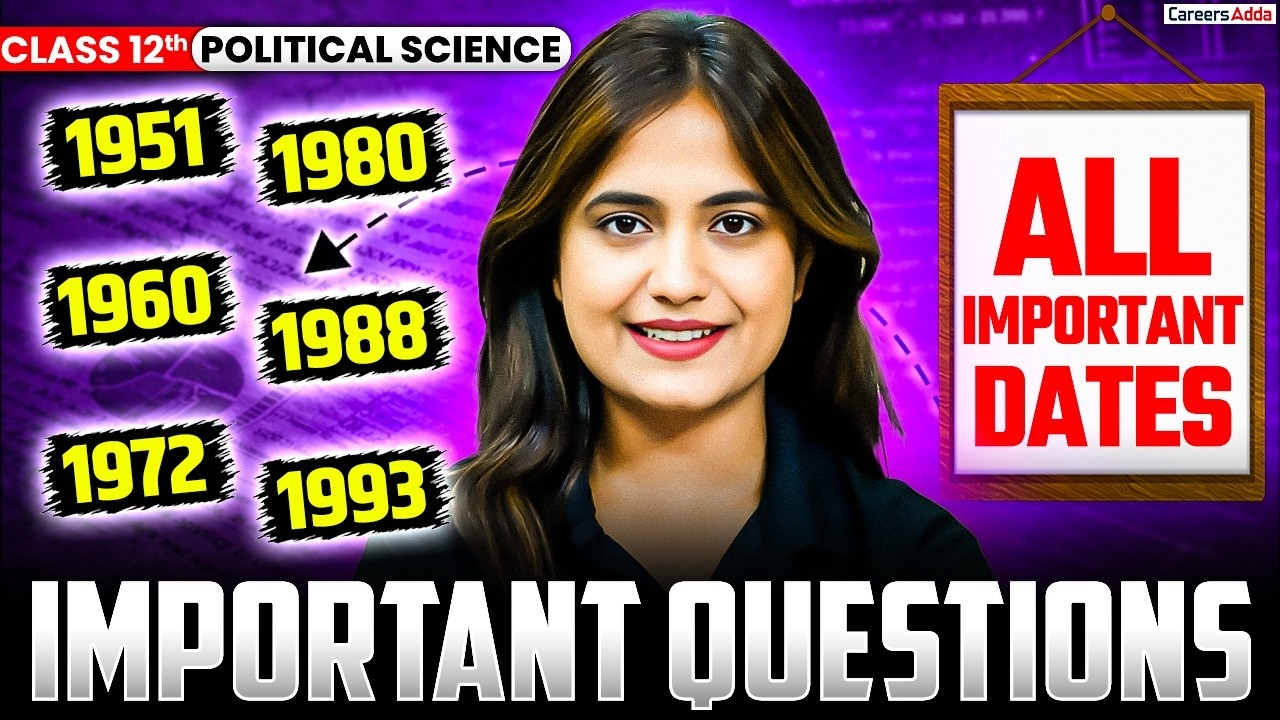 Class 12 Political Science All Important Dates | Polity Important Questions