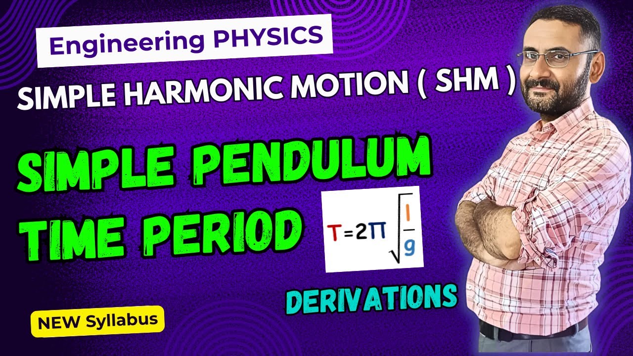 Simple Pendulum Time Period Equation Derivation | Simple Harmonic Motion (SHM) | Btech | Bsc | NEET