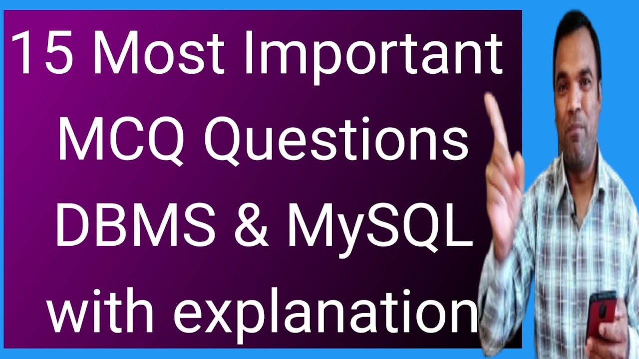 15 MySQL MCQs computer science class 12 | Database management system MCQs computer science class 12