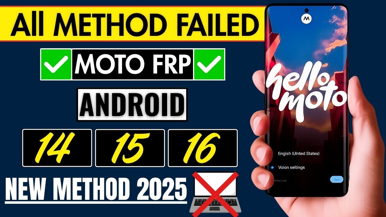 How To Bypass FRP Lock on Motorola Phone 2025 | Android 14/15/16 | No PC | 100% Working