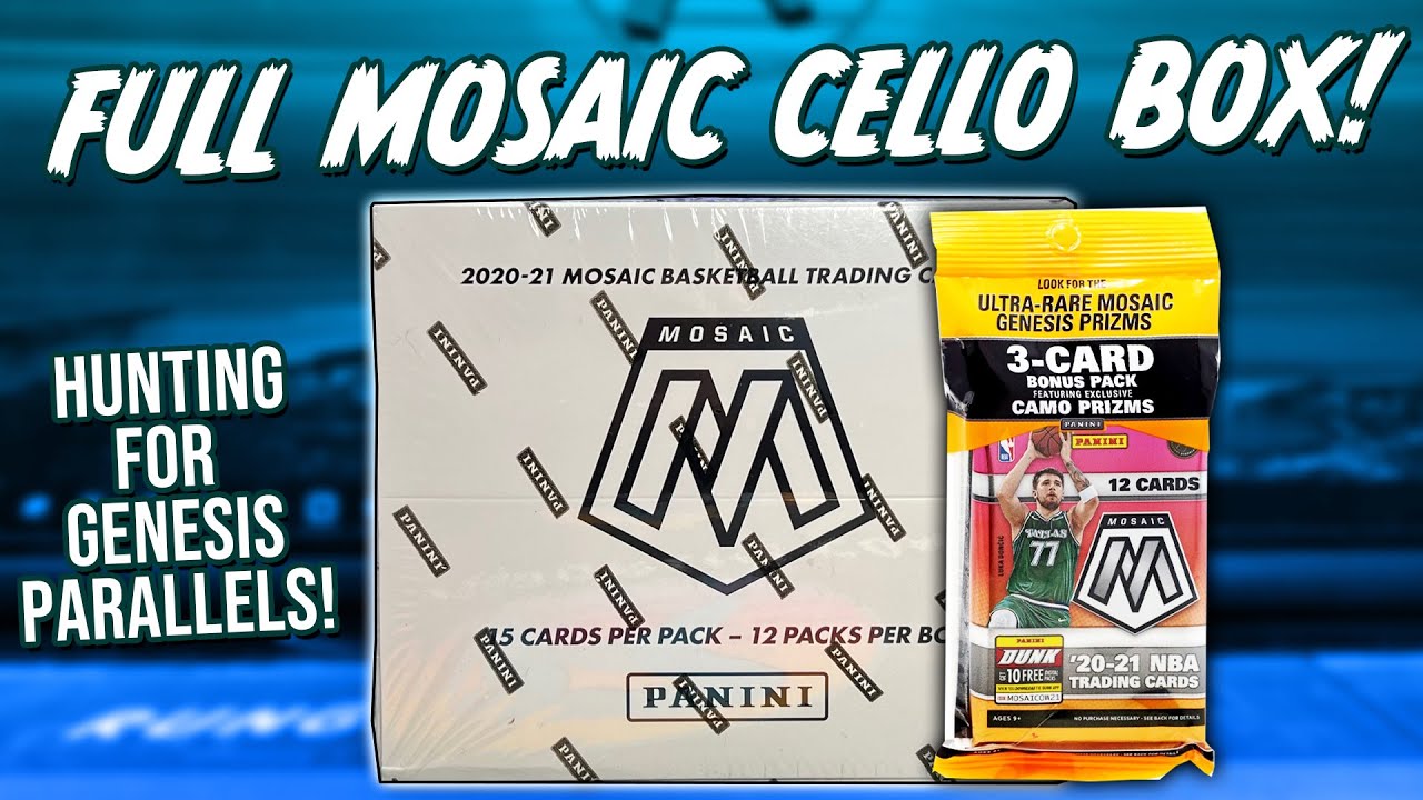 Ripping a Full 2020-21 Panini Mosaic NBA Cello Box (12 packs) - BIG PINK CAMO HITS! 🔥