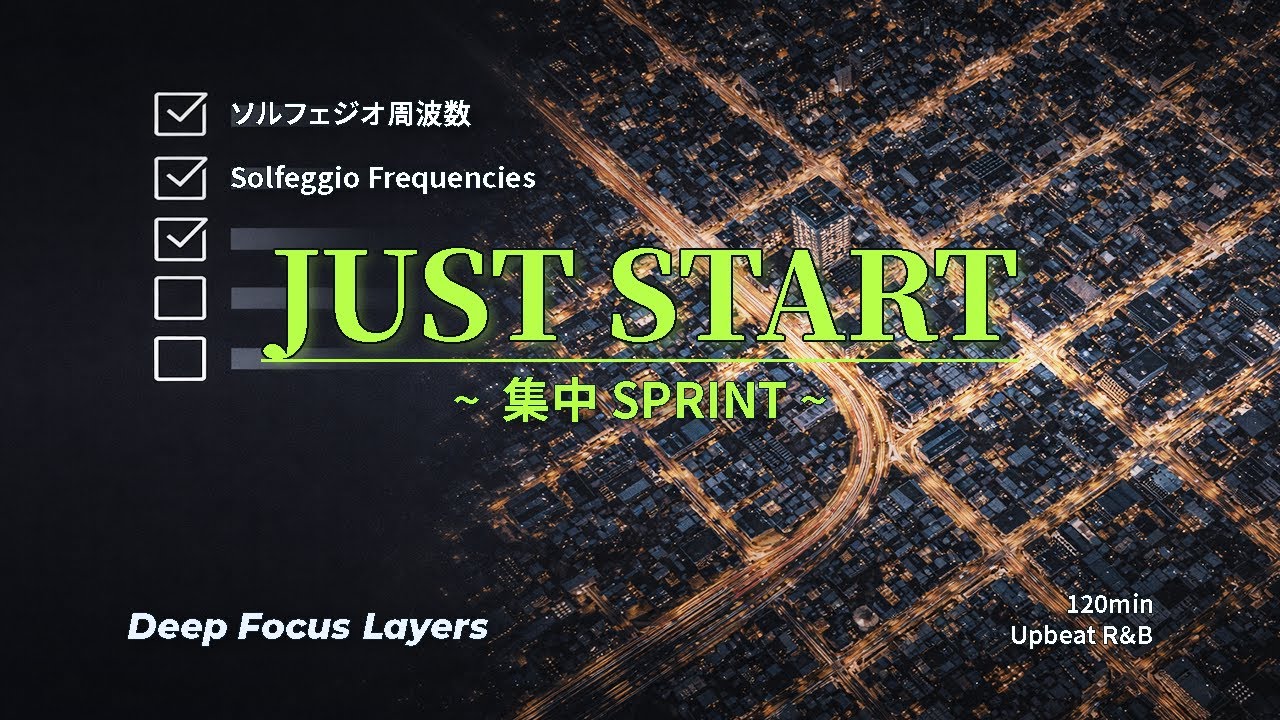 【120分｜洋楽】アップビートR&B集中ミュージック｜Checklist Sprint / Just Start Working