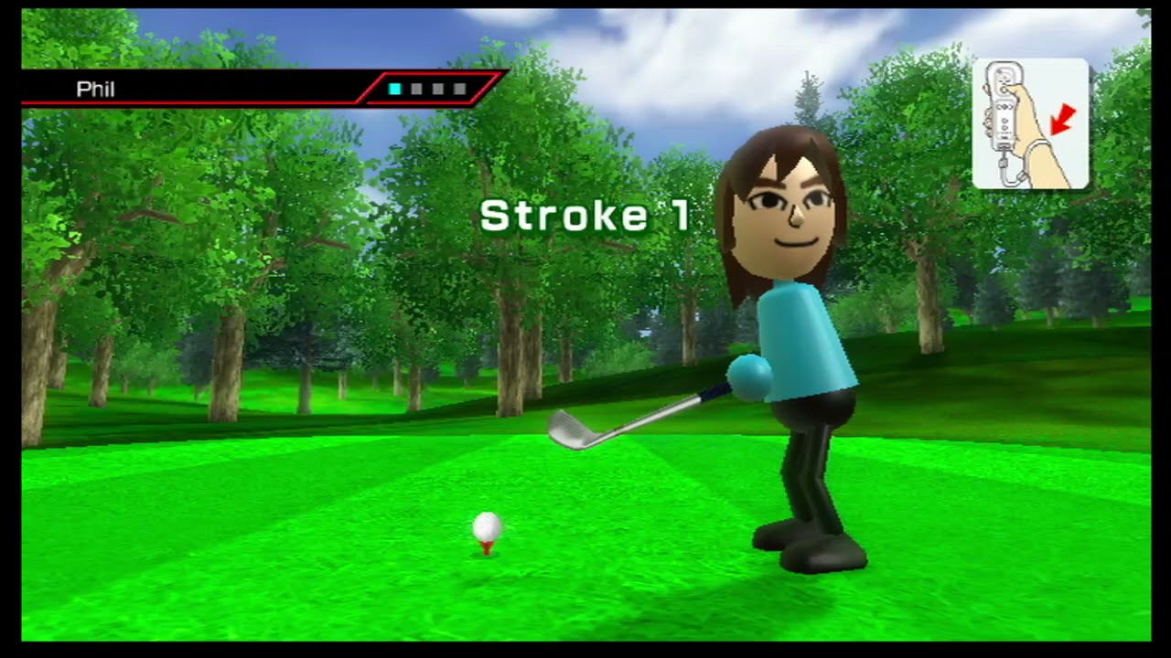 Wii Golf 4 Player Gameplay: Part 1(Beginner)
