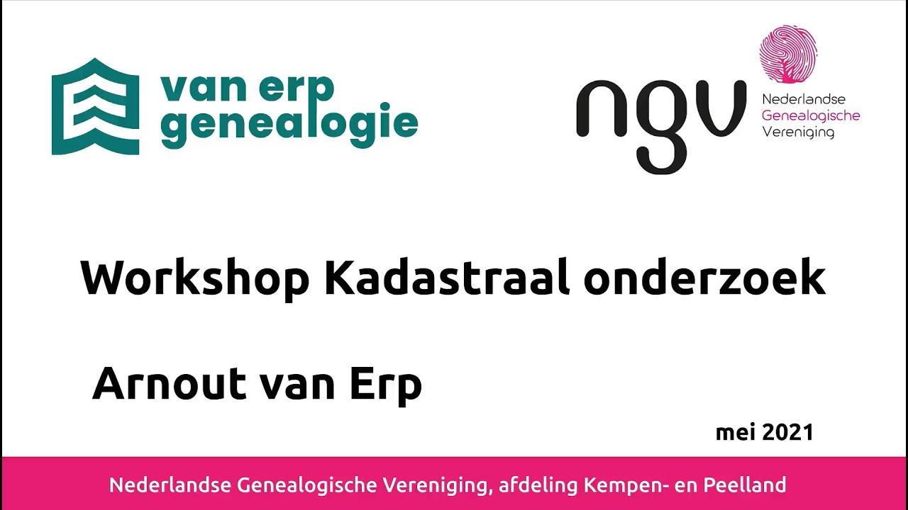 Workshop Kadastraal Onderzoek